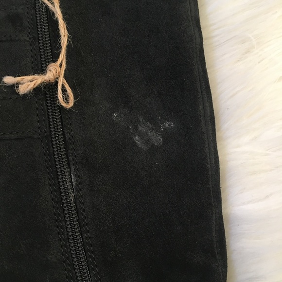 Born Black Suede Leather Buckle Boots - Picture 8 of 8